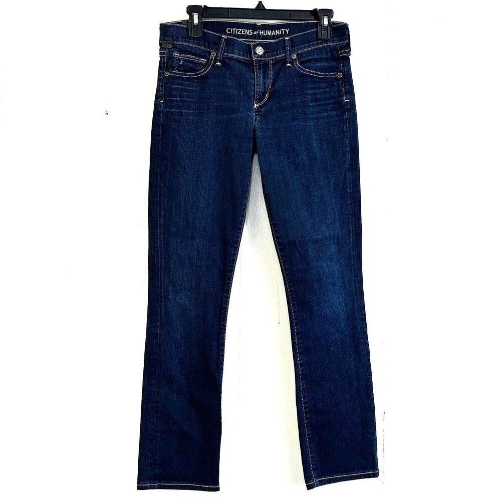 Citizens Of Humanity Ava Low Rise Straight Leg Jeans Size 28 Women Blue Denim